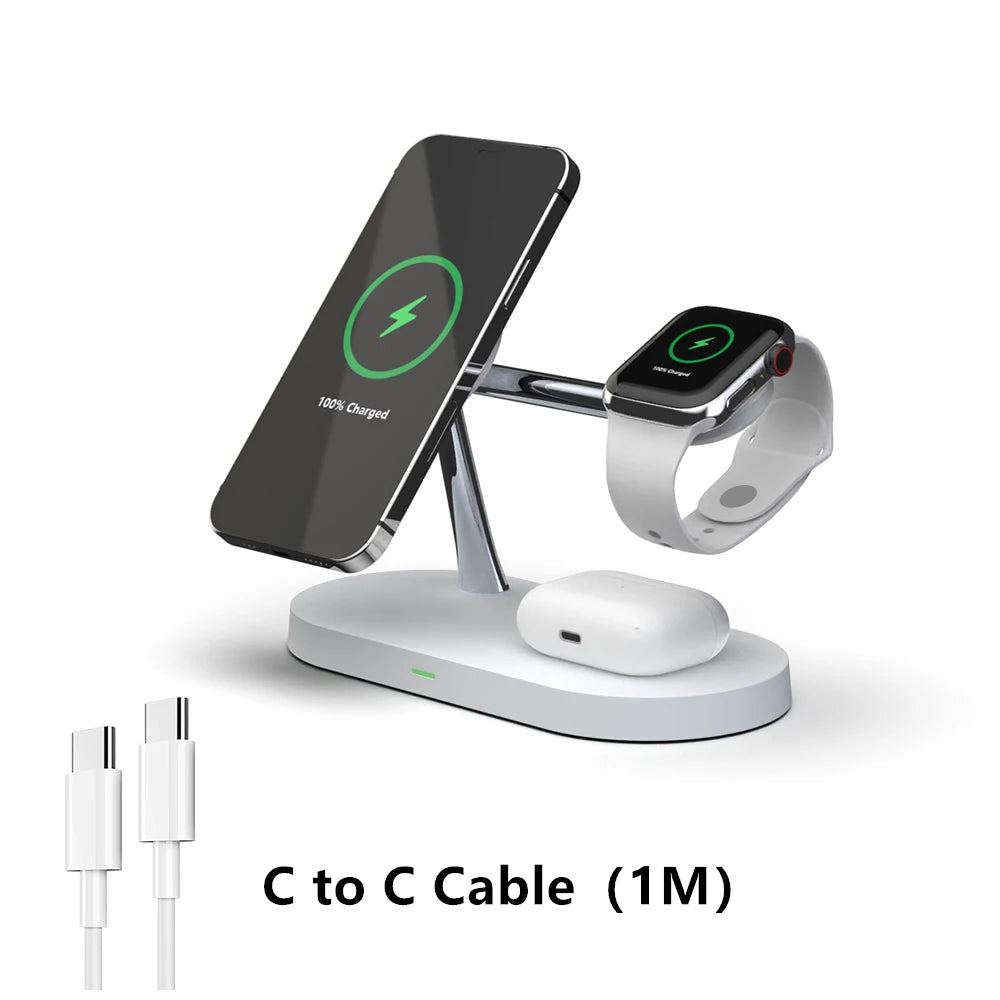 Chargeur 3 en 1 Sans Fil pour iPhone, Apple Watch et AirPods